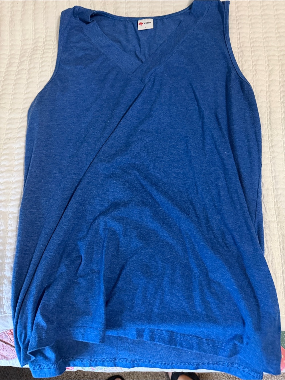 Royal Blue V-Neck Sleeveless Tank